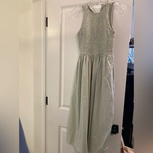 Madewell Green and Brown Textured Top